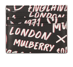 Mulberry Zipped Card Slip, Leather, Blk/White, MIC, B, 4*
